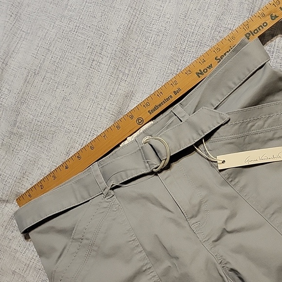 NEW Gloria Vanderbilt Grey Bermuda Shorts with Belt - Size 8 - LOWEST PRICE - Picture 5 of 5
